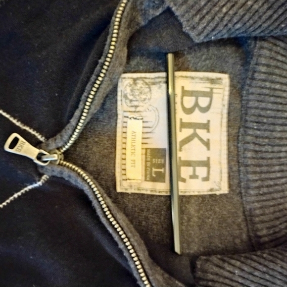 BKE men's zippered argyle pullover sweater size XL - Picture 2 of 2